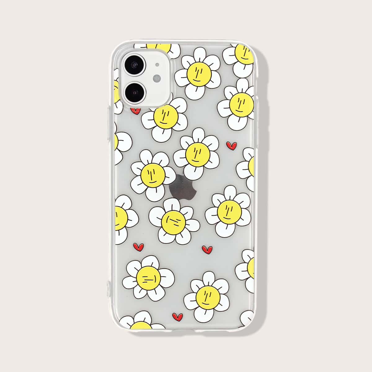 

Sunflower Pattern iPhone Case, Clear