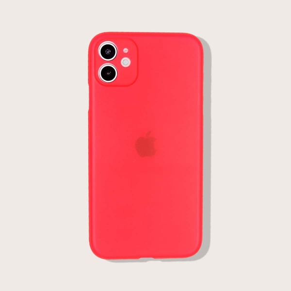 

Ультратонкий однотонный чехол для iPhone, Красный