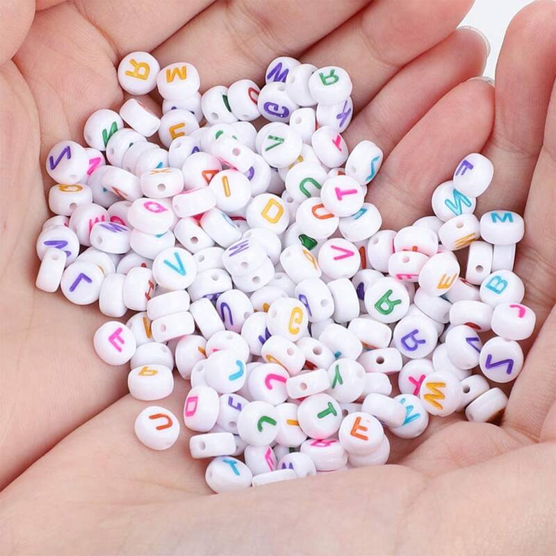 

300pcs DIY Beads & 1pc Elastic Rope, Multicolor