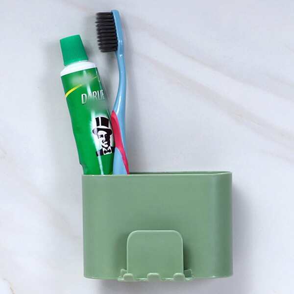 

1pc Bathroom Wall Mounted Storage Rack, Green