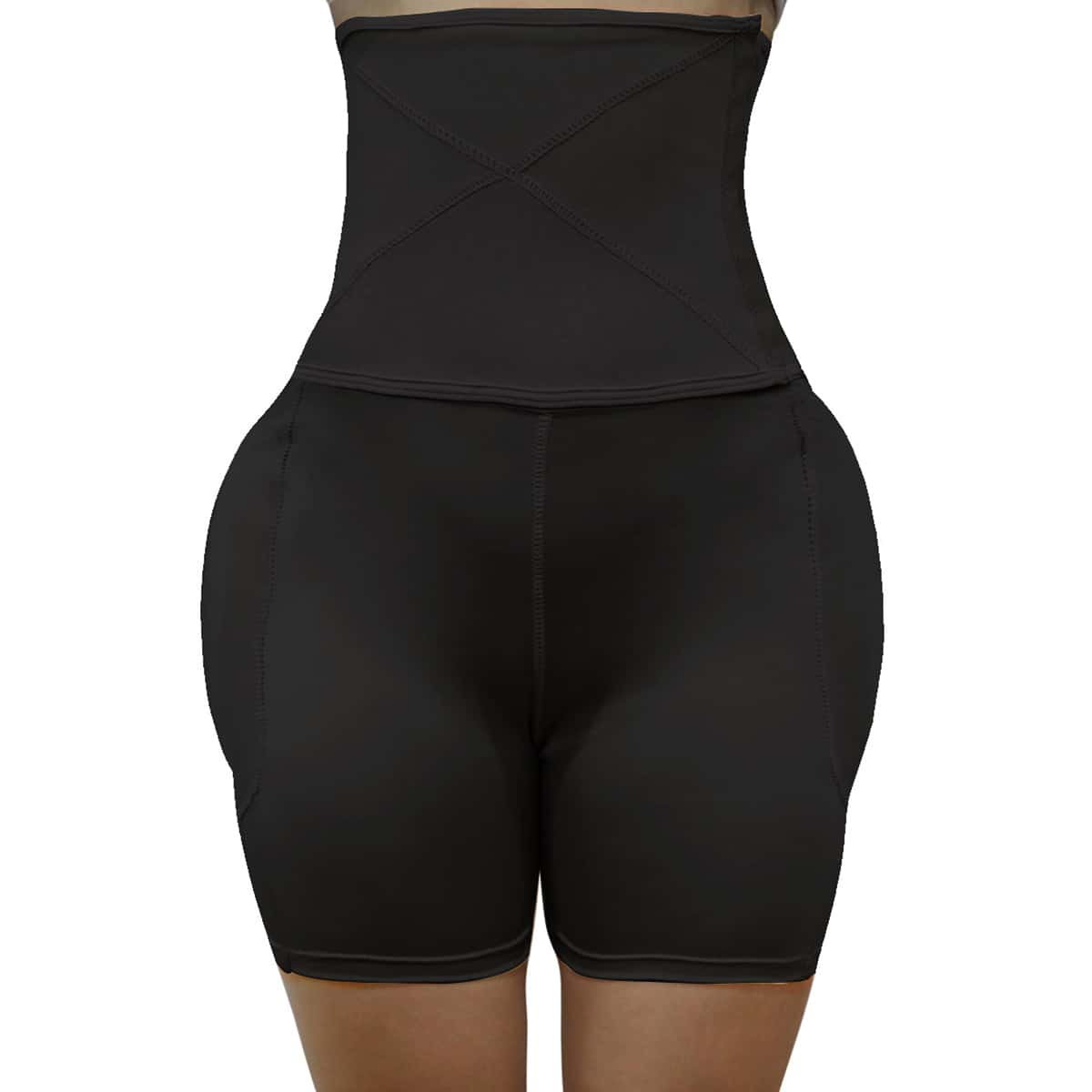 

Hook Detail Shapewear Shorts, Black