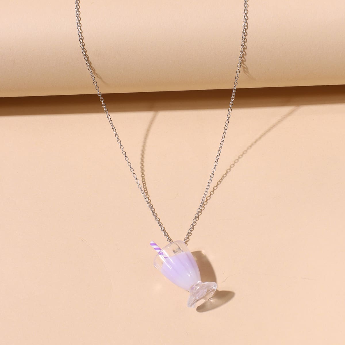 

Cup Pendant Necklace, Silver