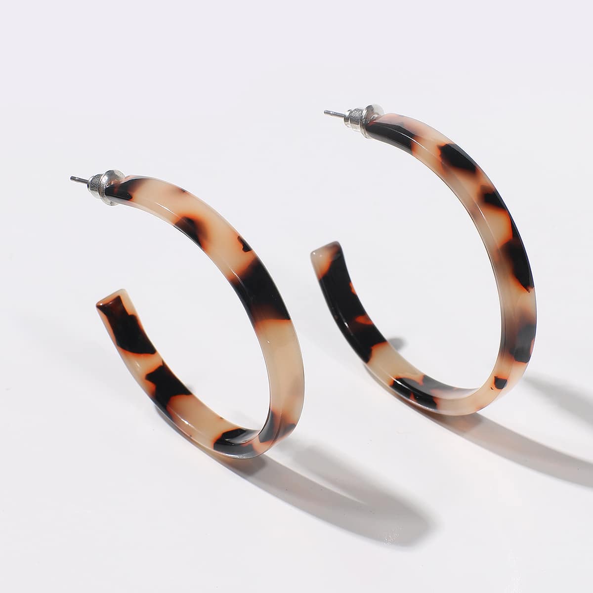 

Leopard Hoop Earrings, Multicolor