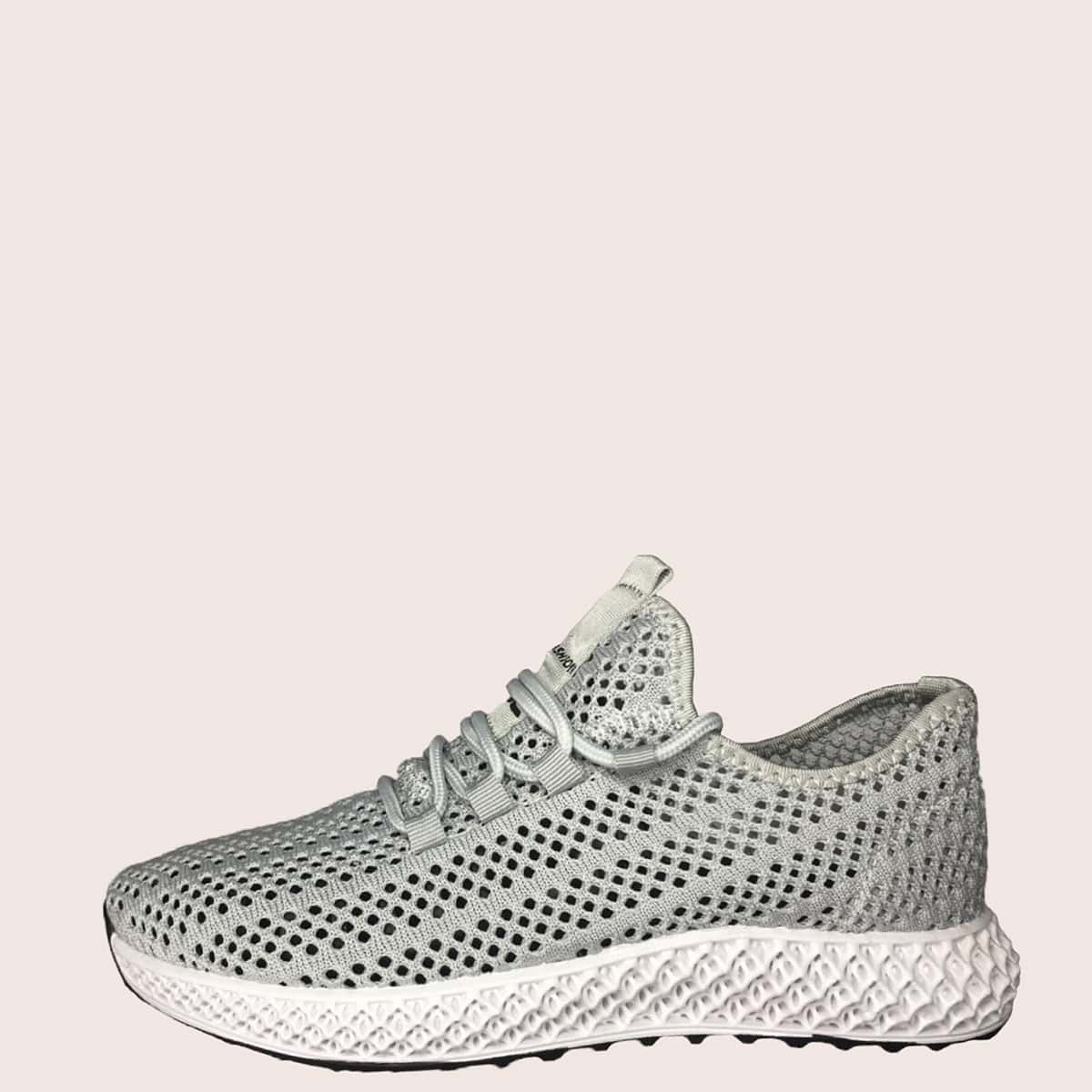 

Guys Lace-up Decor Wide Fit Sneakers, Grey
