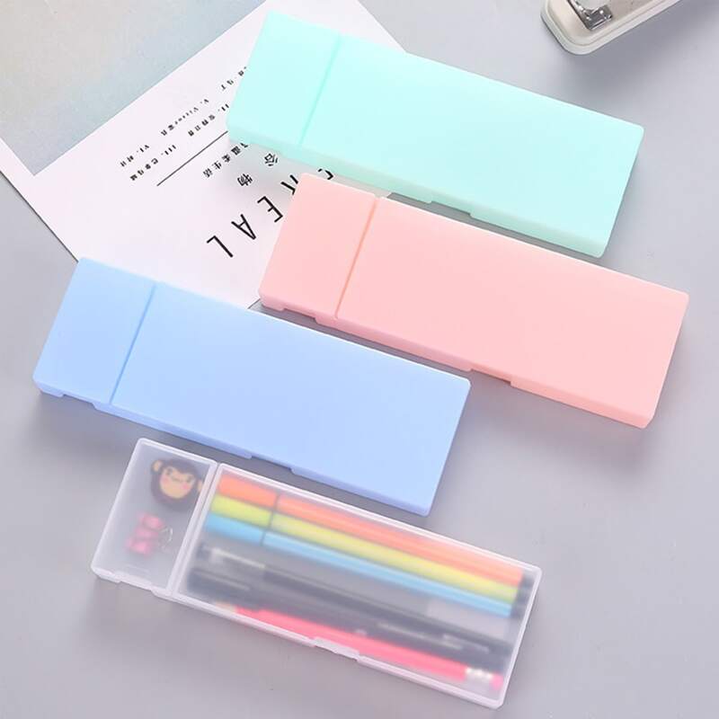 

1pc Random Frosted Pencil Box, Multicolor
