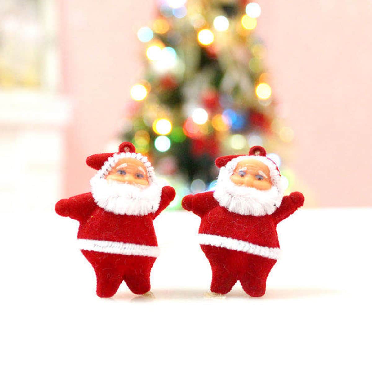 

6pcs Santa Claus Shaped Christmas Tree Decoration, Red