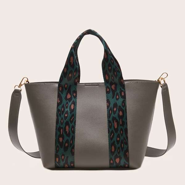 

Large Capacity Top Handle Bag, Grey