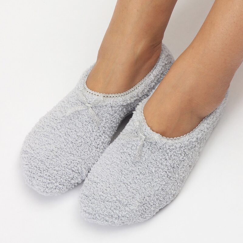 

Bow Decor Warm Socks, Grey