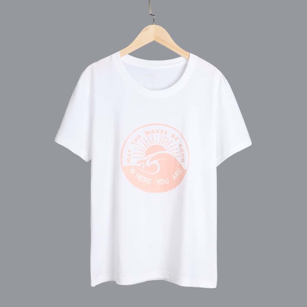 

Sun And Slogan Graphic Tee, White