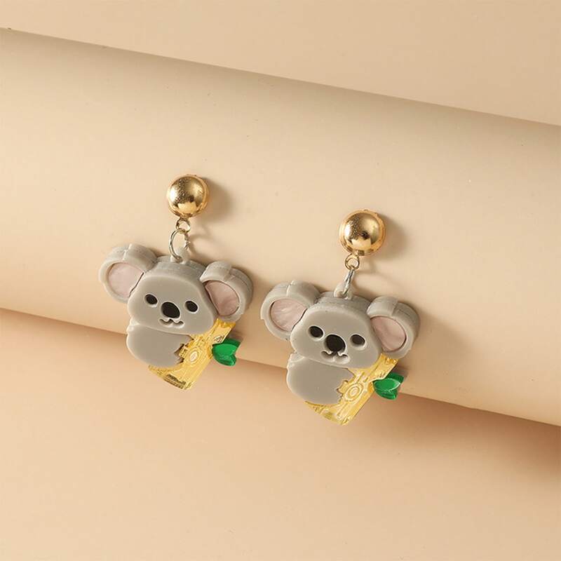

Koala Design Drop Earrings, Grey
