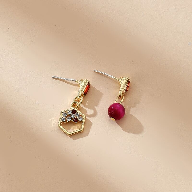 

Rhinestone & Crystal Ball Drop Earrings, Multicolor