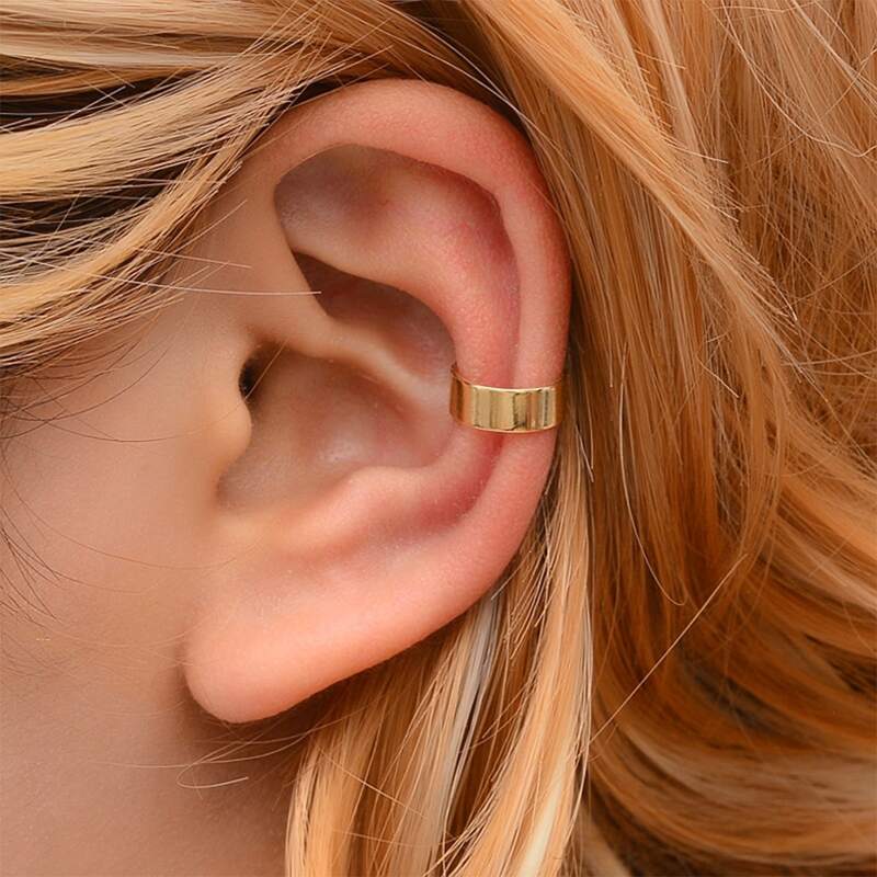 

1pc Simple Ear Cuff, Gold