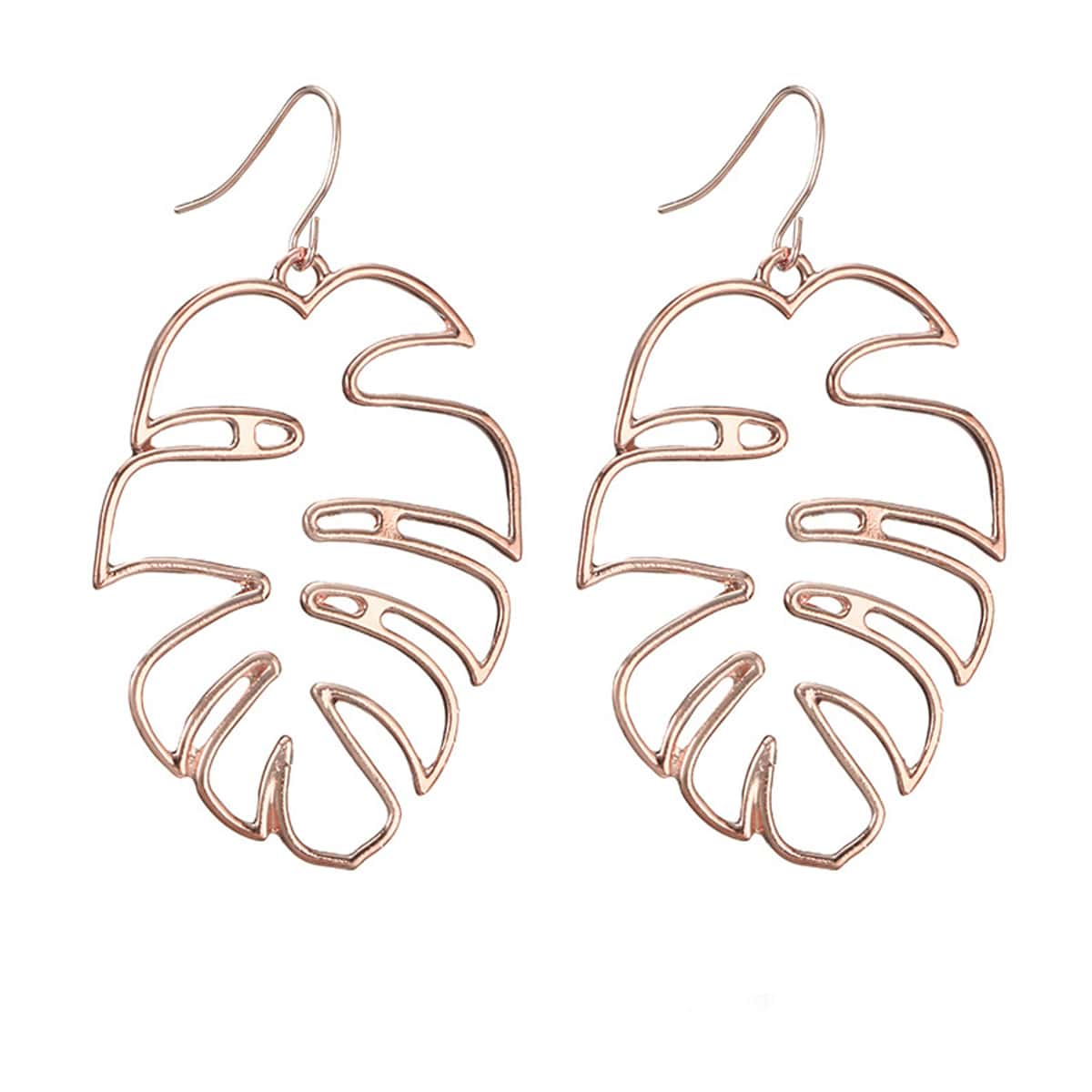 

Hollow Palm Drop Earrings, Gold