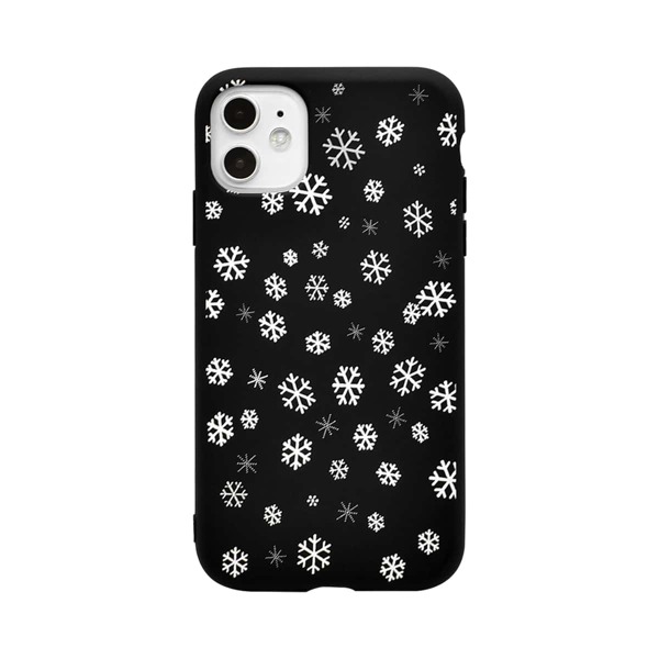

Чехол для iPhone с рисунком снежинки, Черный и белый