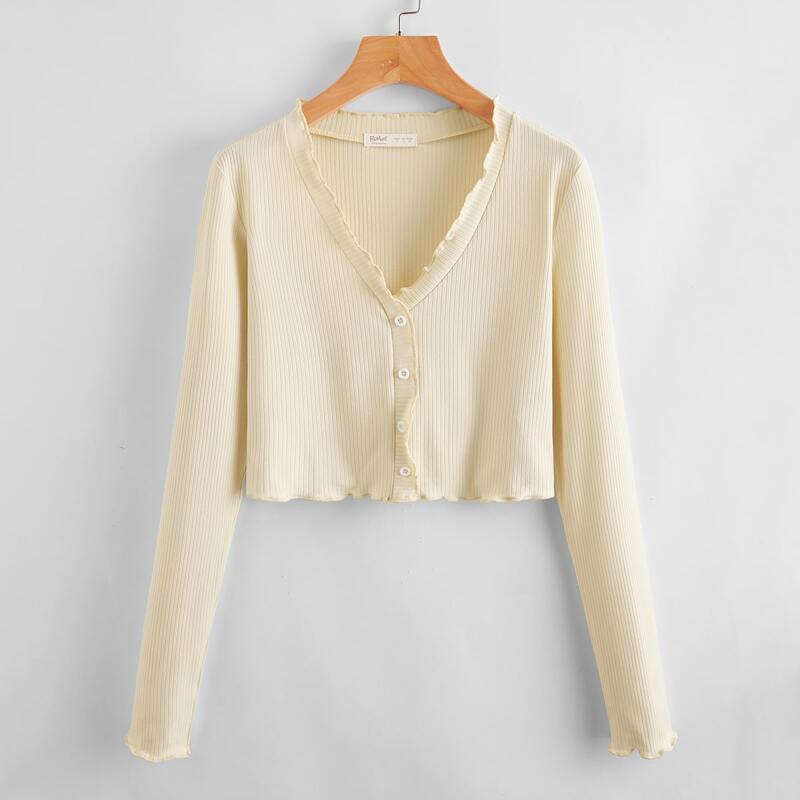 

Lettuce Edge Crop Tee, Apricot