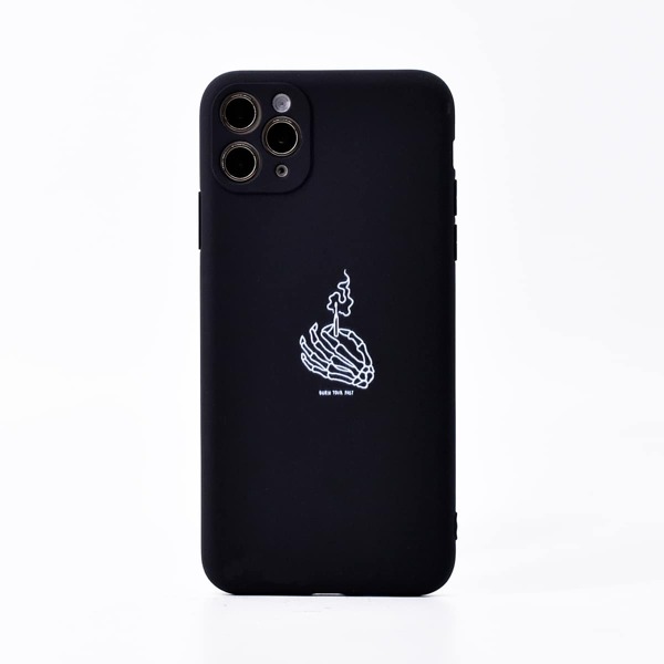 

Skeleton Print iPhone Case, Black and white