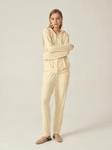 SHEIN Oversized Slant Pocket Pants - Yellow - View 5