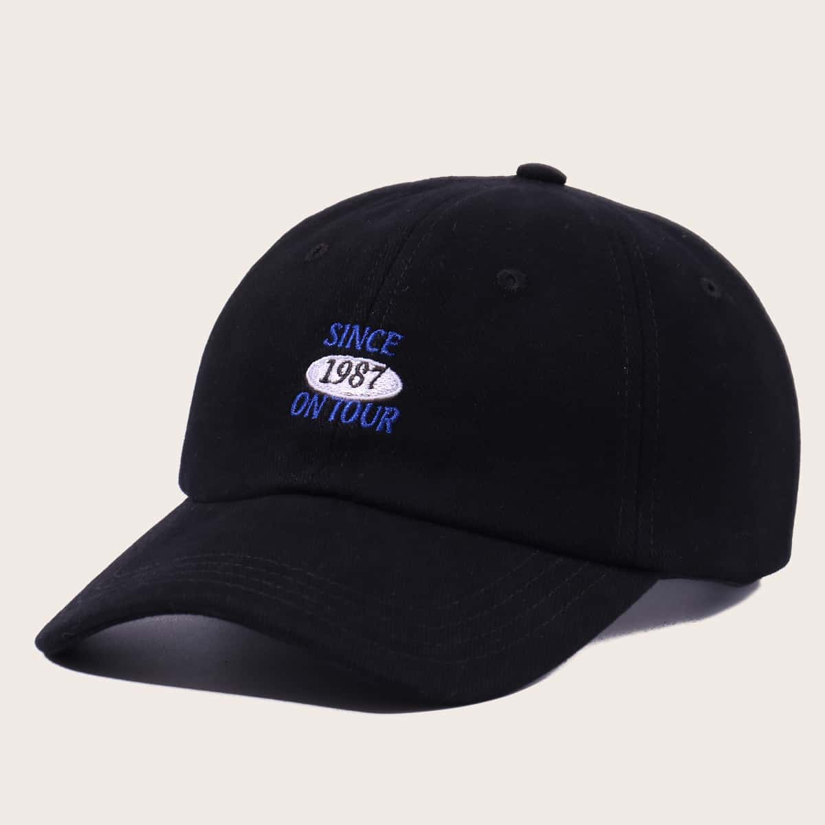 

Guys Letter Embroidery Baseball Cap, Black