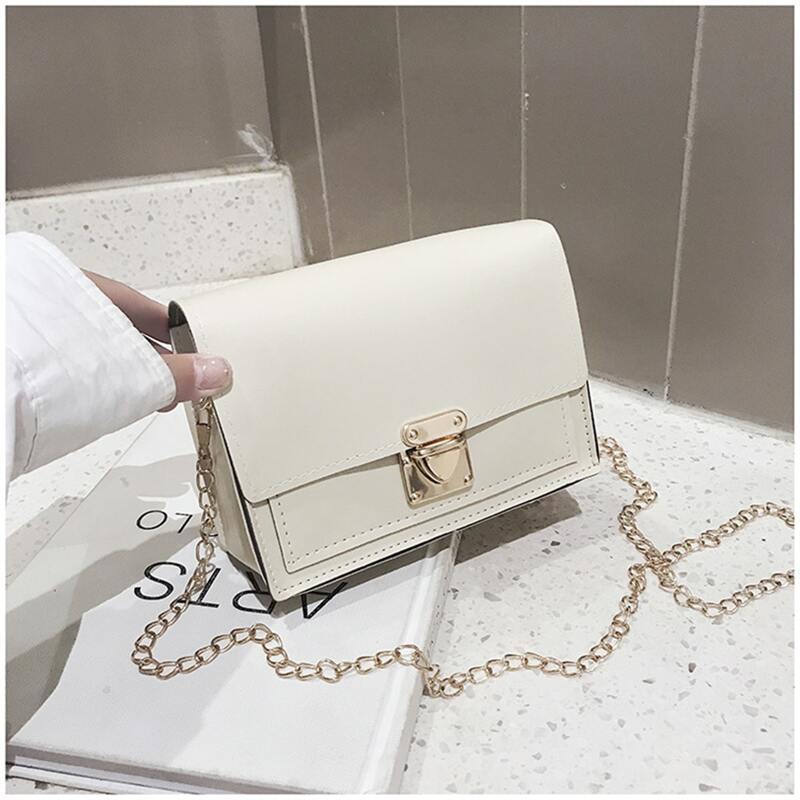 

Flap Crossbody Chain Bag, White