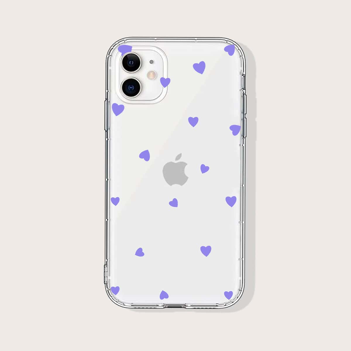 

Heart Print iPhone Case, Clear