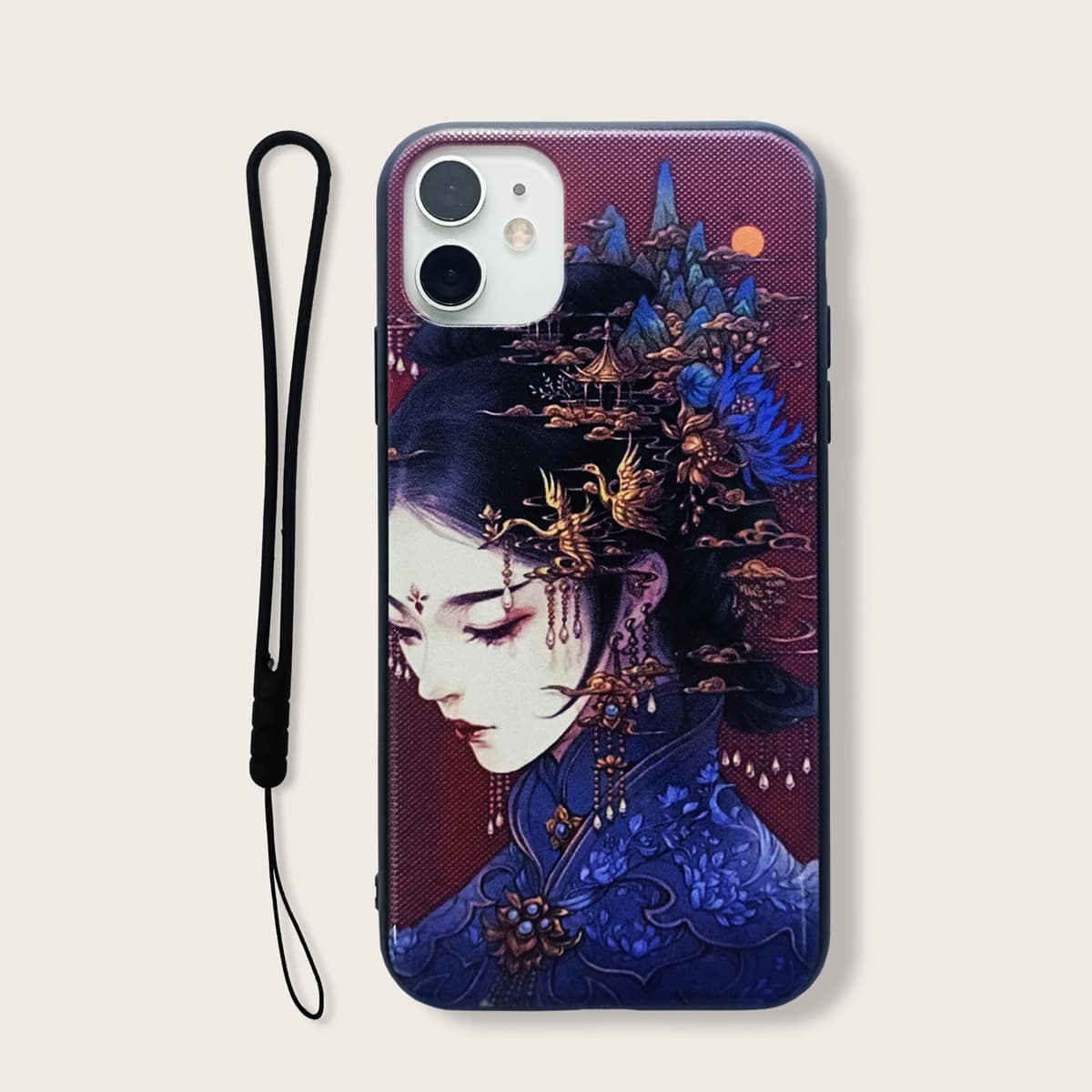

Chinese Girl Print iPhone Case, Multicolor