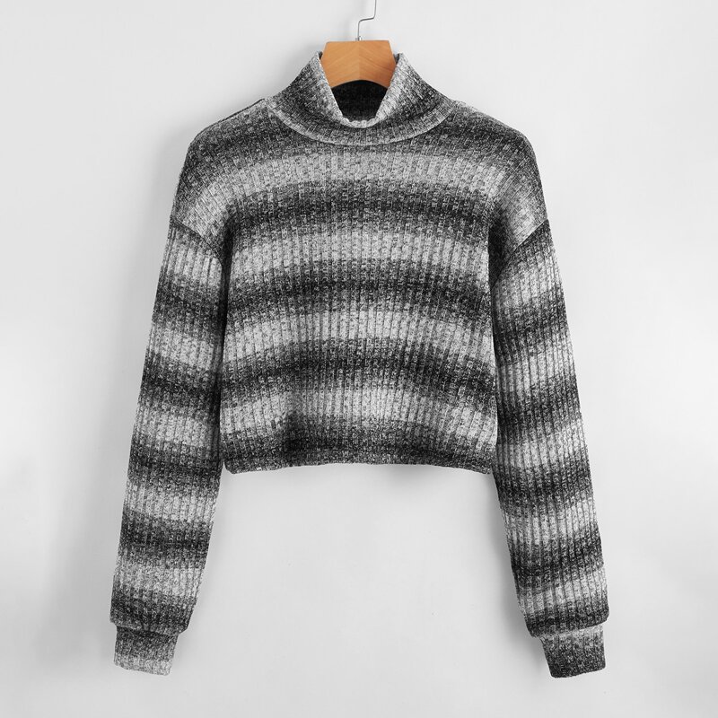 

Colorblock High Neck Sweater, Multicolor