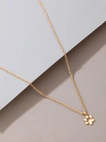 卡通小熊爪子吊墜項鍊