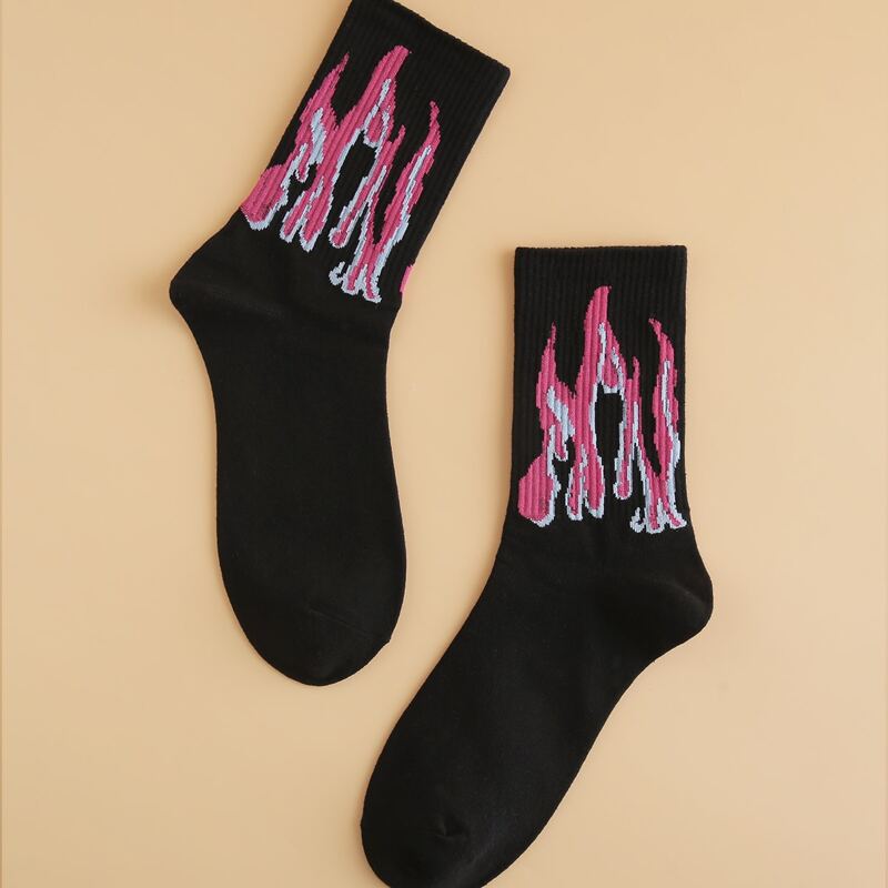 

Guys Flame Pattern Socks, Multicolor