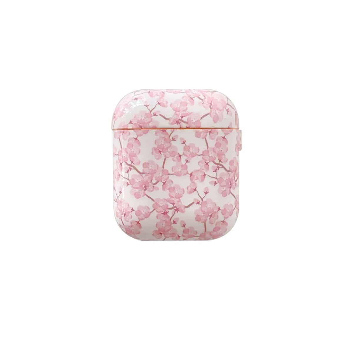 

Luminous Flower Print Airpods Case, Pink