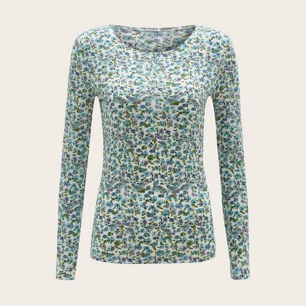

Ditsy Floral Round Neck Tee, Multicolor