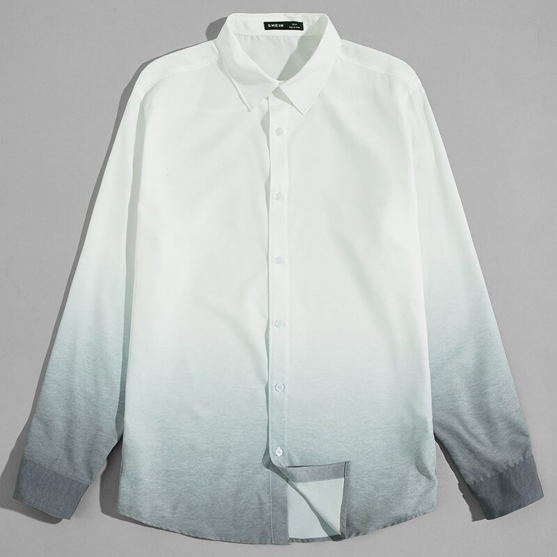 

Guys Ombre Long Sleeve Shirt, White
