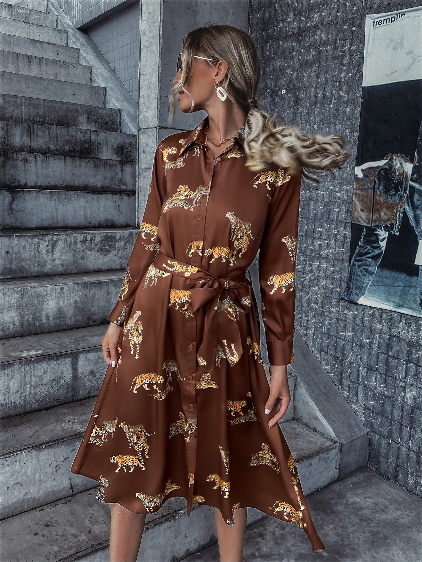 Shein tiger dress Clearance