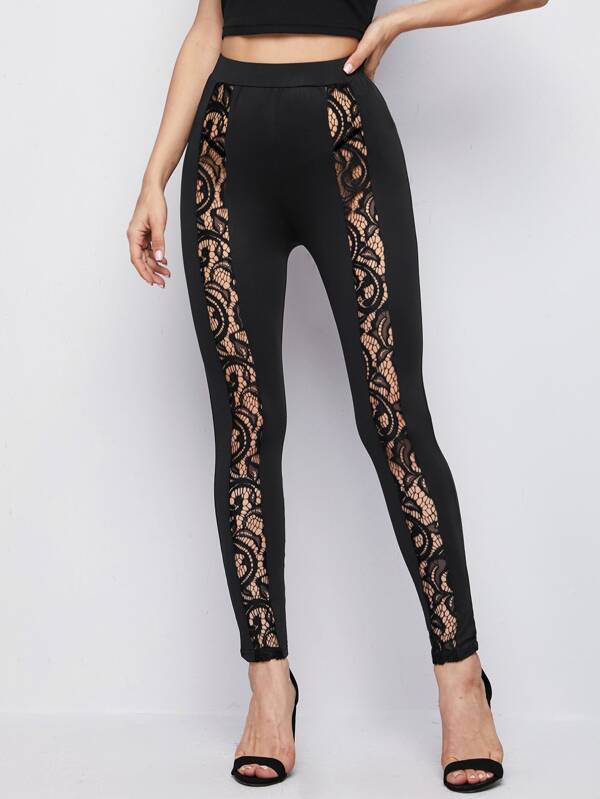 Lace detail leggings Clearance