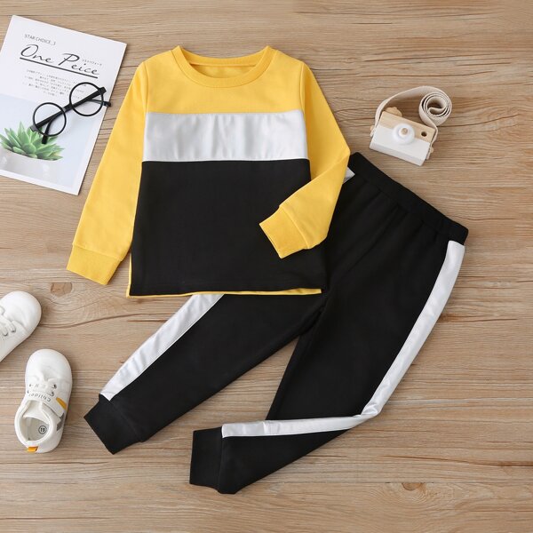

Toddler Boys Color-block Sweatshirt & Sweatpants, Multicolor