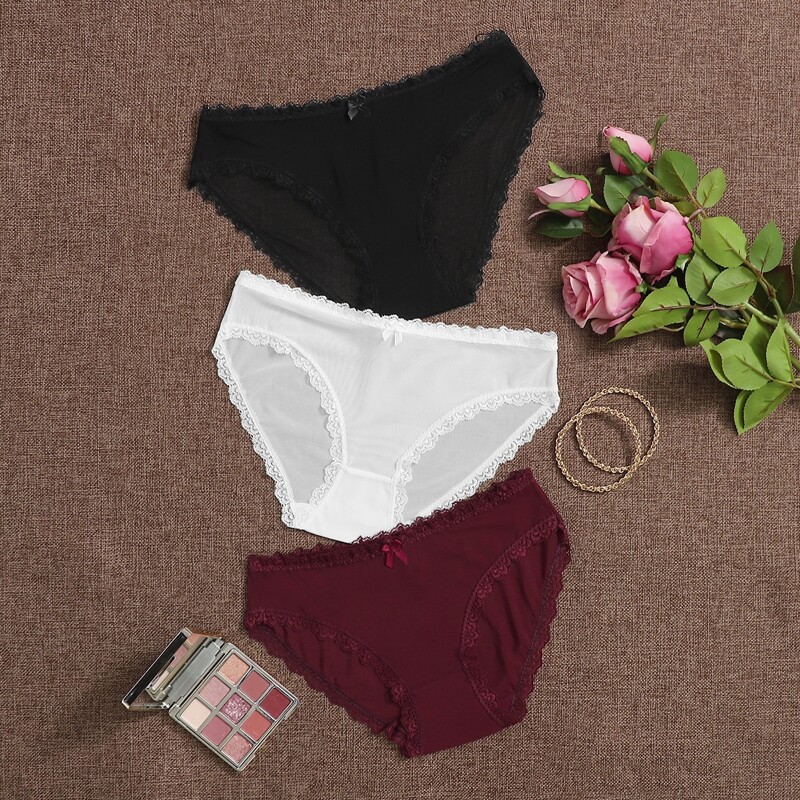 

3pack Sheer Mesh Panty Set, Multicolor