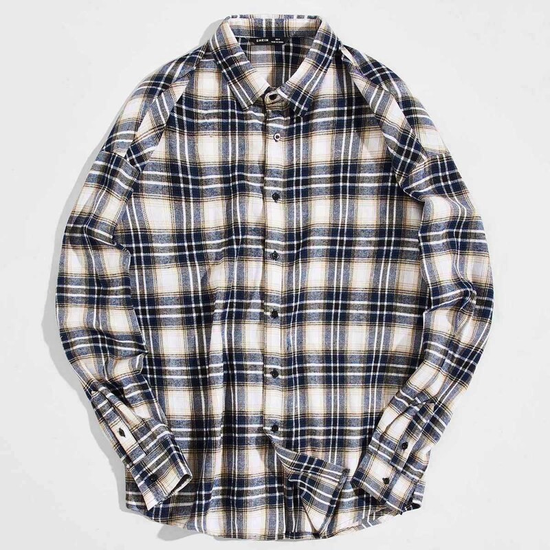 

Guys Button Front Plaid Shirt, Multicolor