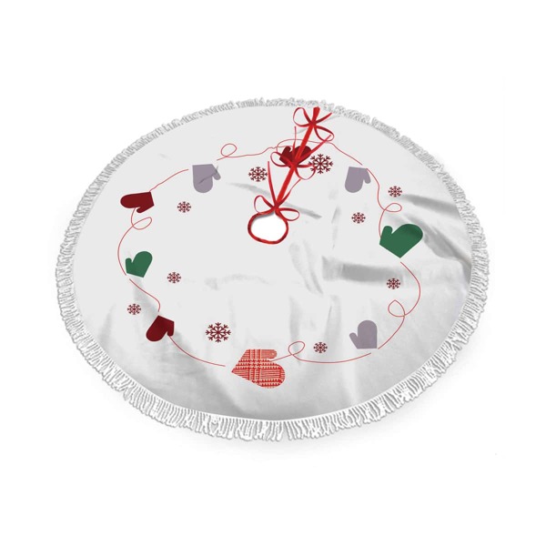 

Heart Print Christmas Tree Skirt, Multicolor