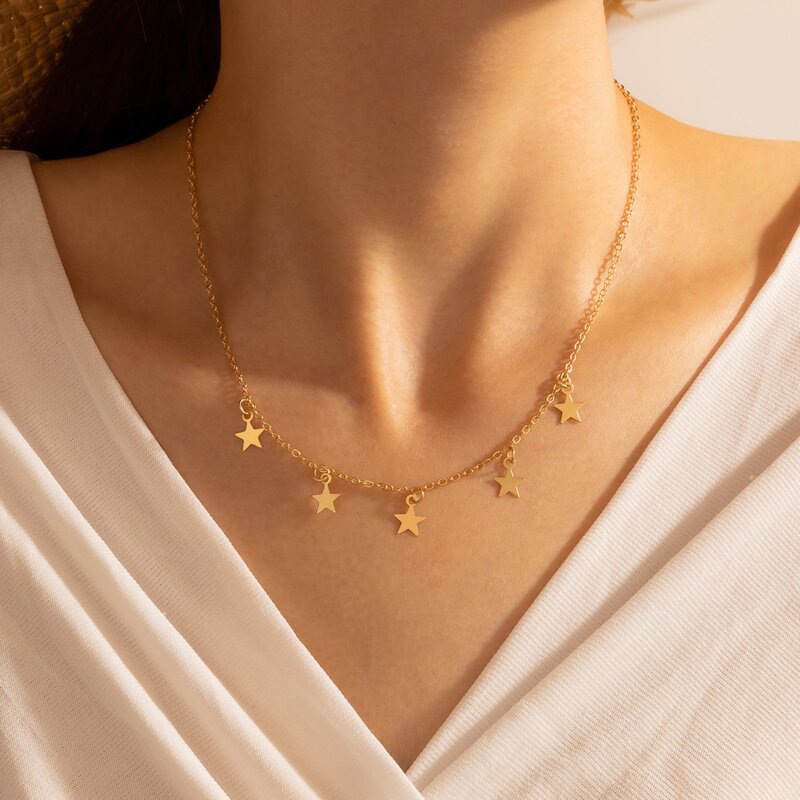 

Star Tassel Chain Necklace, Gold