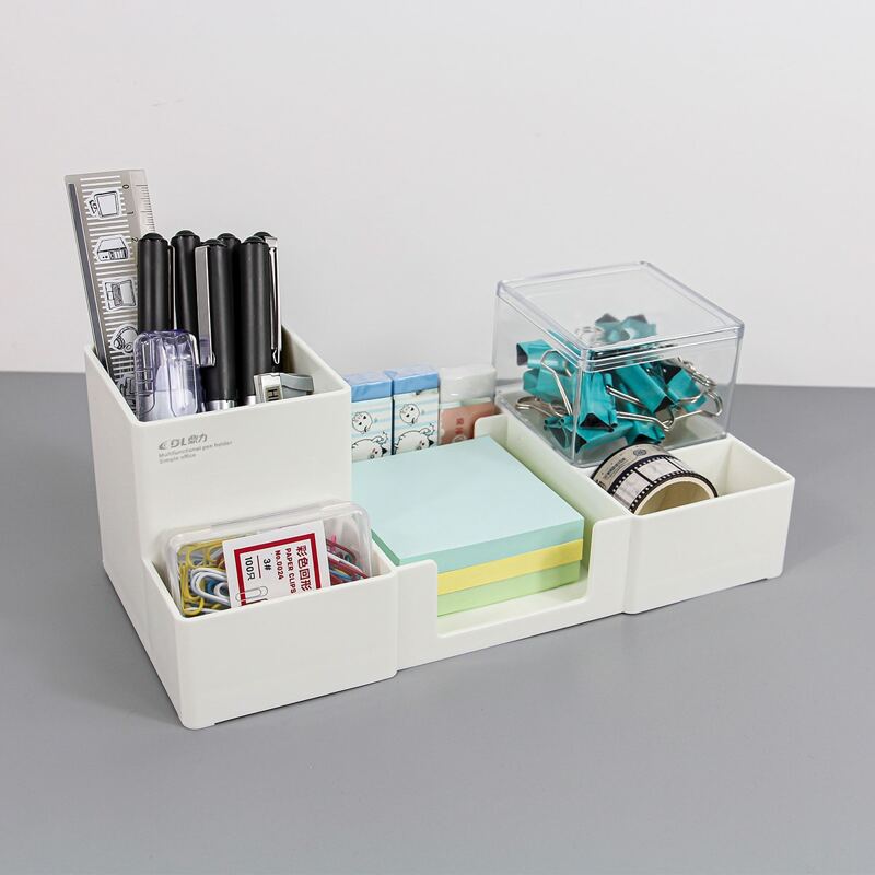 

1pc Multifunction Large Pen Holder, White