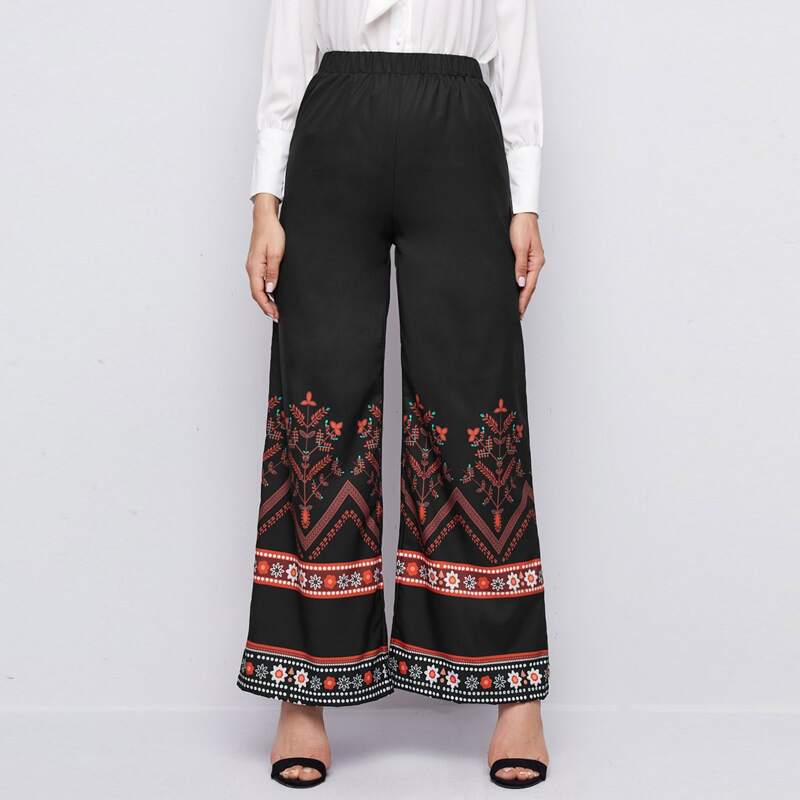 

Floral and Polka Dot Pants, Multicolor