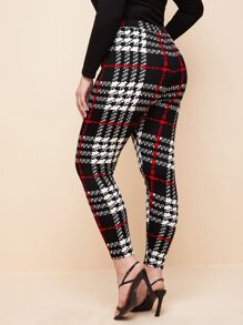 SHEIN Clasi 大碼格紋緊身褲 - 彩色 - 查看 2