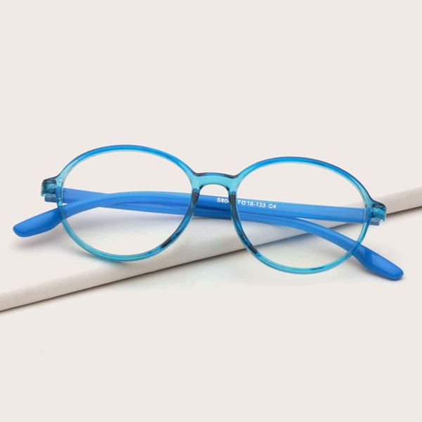 

Kids Round Frame Glasses, Blue