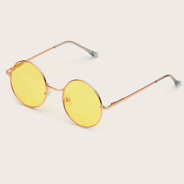 

Kids Round Frame Sunglasses, Yellow