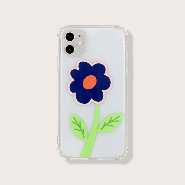

Flower Print iPhone Case, Clear