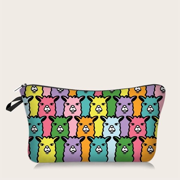 

Colorful Alpaca Pattern Makeup Bag, Multicolor