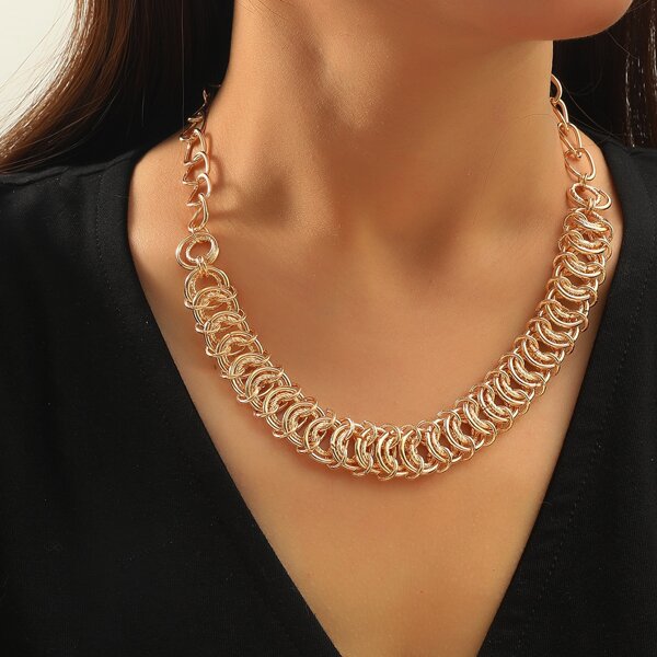 

Metal Chain Necklace, Gold