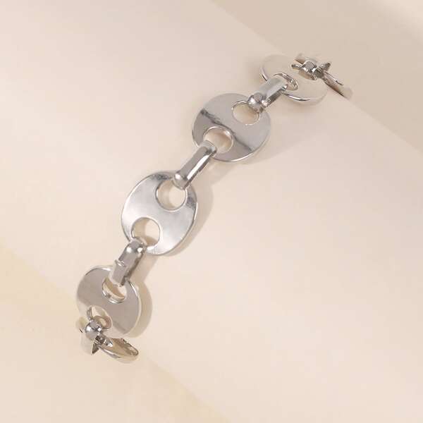 

Geometric Chain Bracelet, Silver