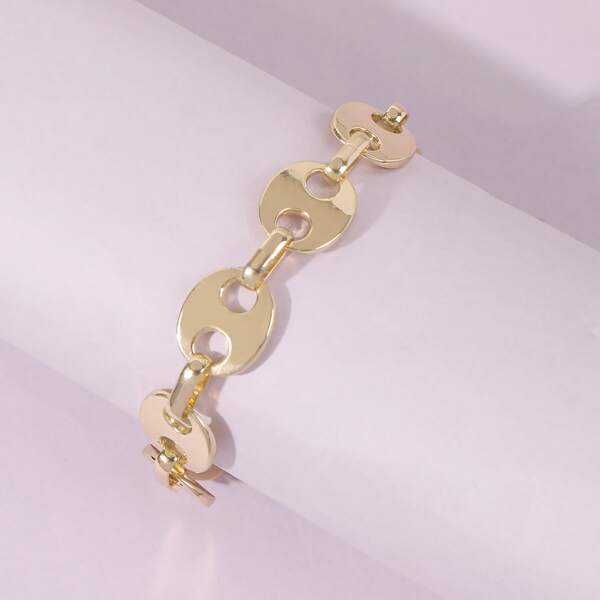 

Geometric Chain Bracelet, Gold