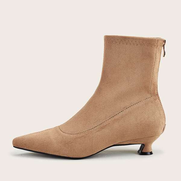 

Point Toe Ankle Boots, Khaki