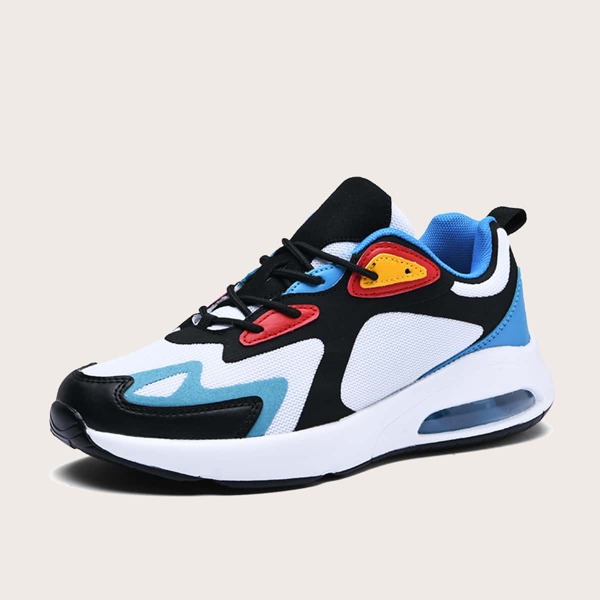 

Men Lace-up Front Colorblock Sneakers, Multicolor